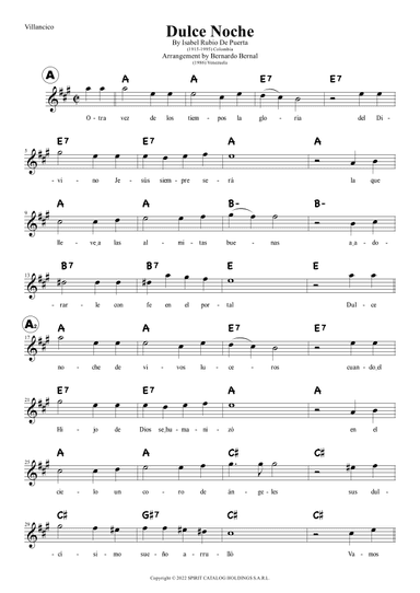 Dulce Noche (arr. Bernardo Bernal Hidalgo)