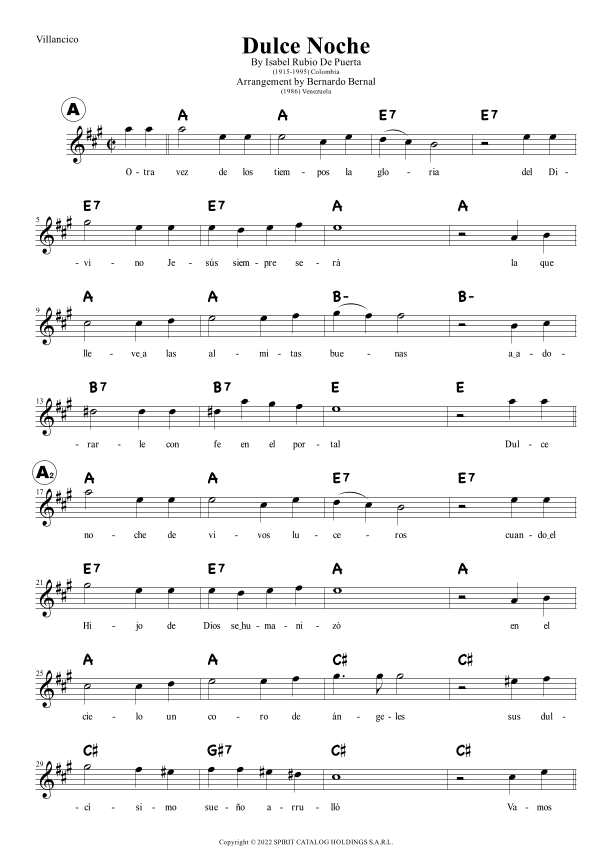 Dulce Noche (arr. Bernardo Bernal Hidalgo)