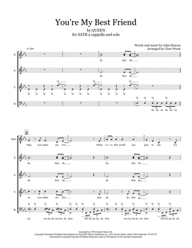 You're My Best Friend (arr. Clare Wyatt)
