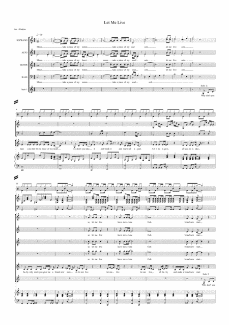 Let Me Live (arr. Izzy Watkins)