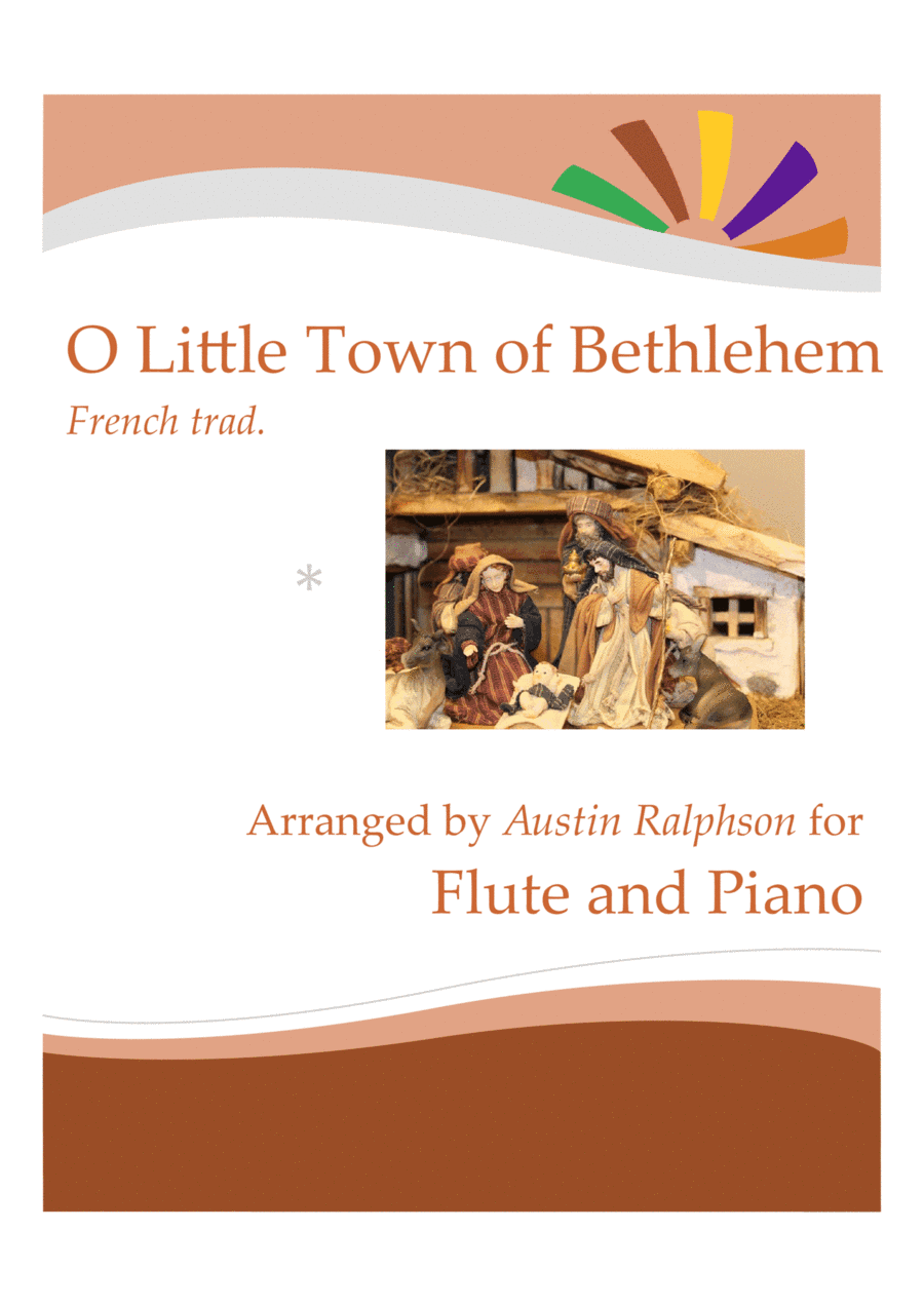 O Little Town Of Bethlehem for flute solo - with FREE BACKING TRACK and piano play along (arr. Austin Ralphson)