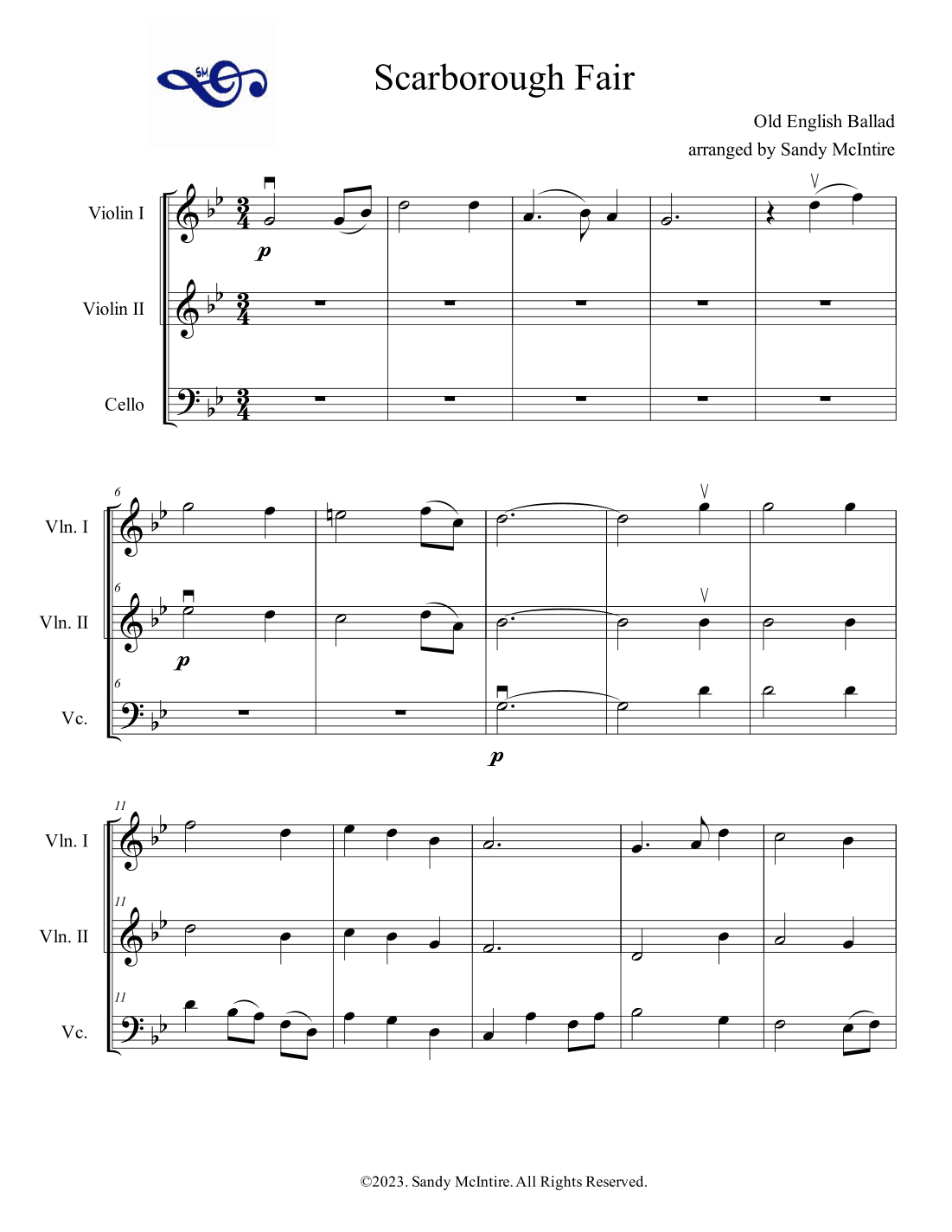 Scarborough Fair (arr. Sandy McIntire)