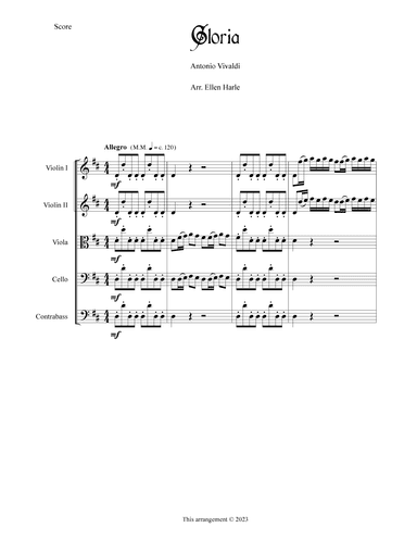 Gloria (arr. Ellen Harle)