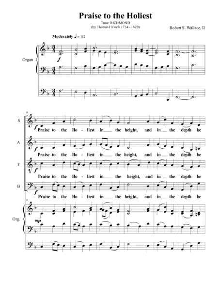Praise to the Holiest (arr. RobertSWallace2)
