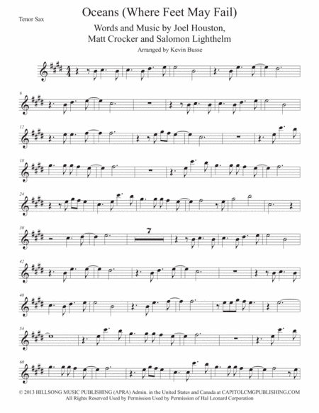 Oceans (Where Feet May Fail) (arr. Kevin Busse)
