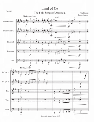 Land of OZ - The Folk Songs of Australia (arr. James Haynor)