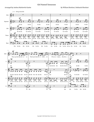 Girl Named Tennessee (arr. Andrea Markowitz Gantte)