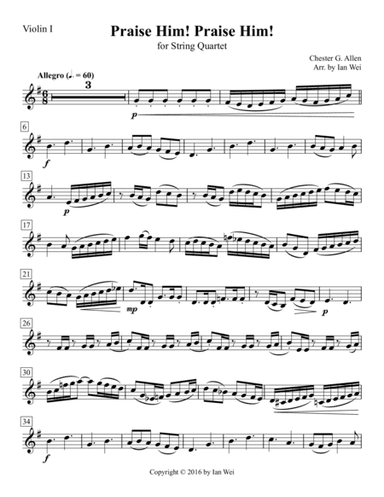 Praise Him! Praise Him! for String Quartet (arr. Ian Wei)