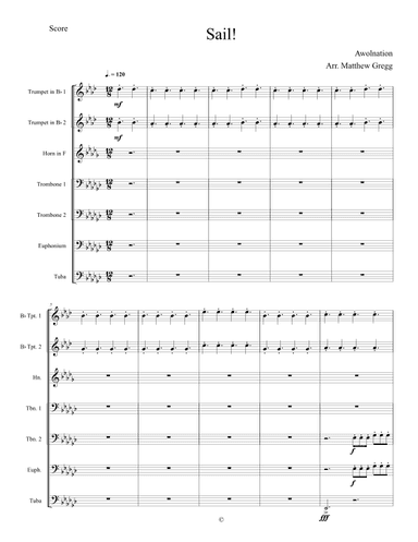Sail (arr. Matthew Gregg)