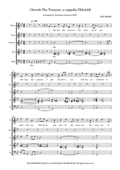 Cherish The Treasure (arr. Susanna Lausevic)