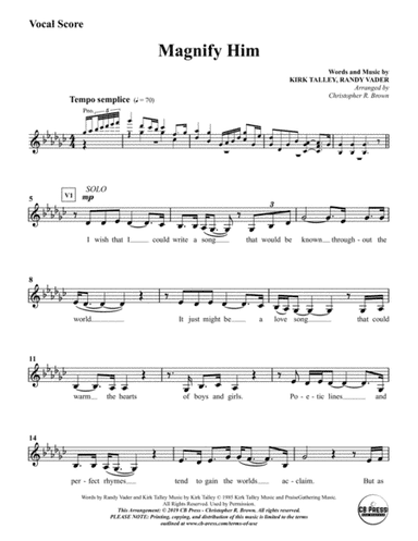 Magnify Him (arr. Christopher R. Brown)