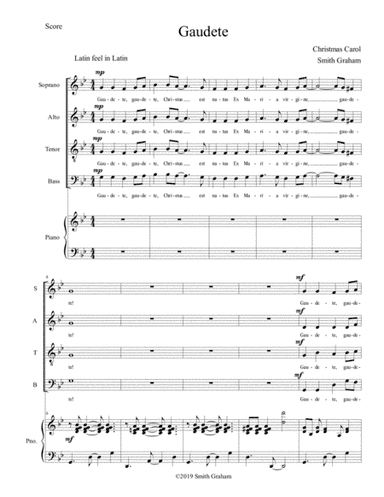 Gaudete - Latin Feel in Latin - SATB (arr. Smith Graham Music)