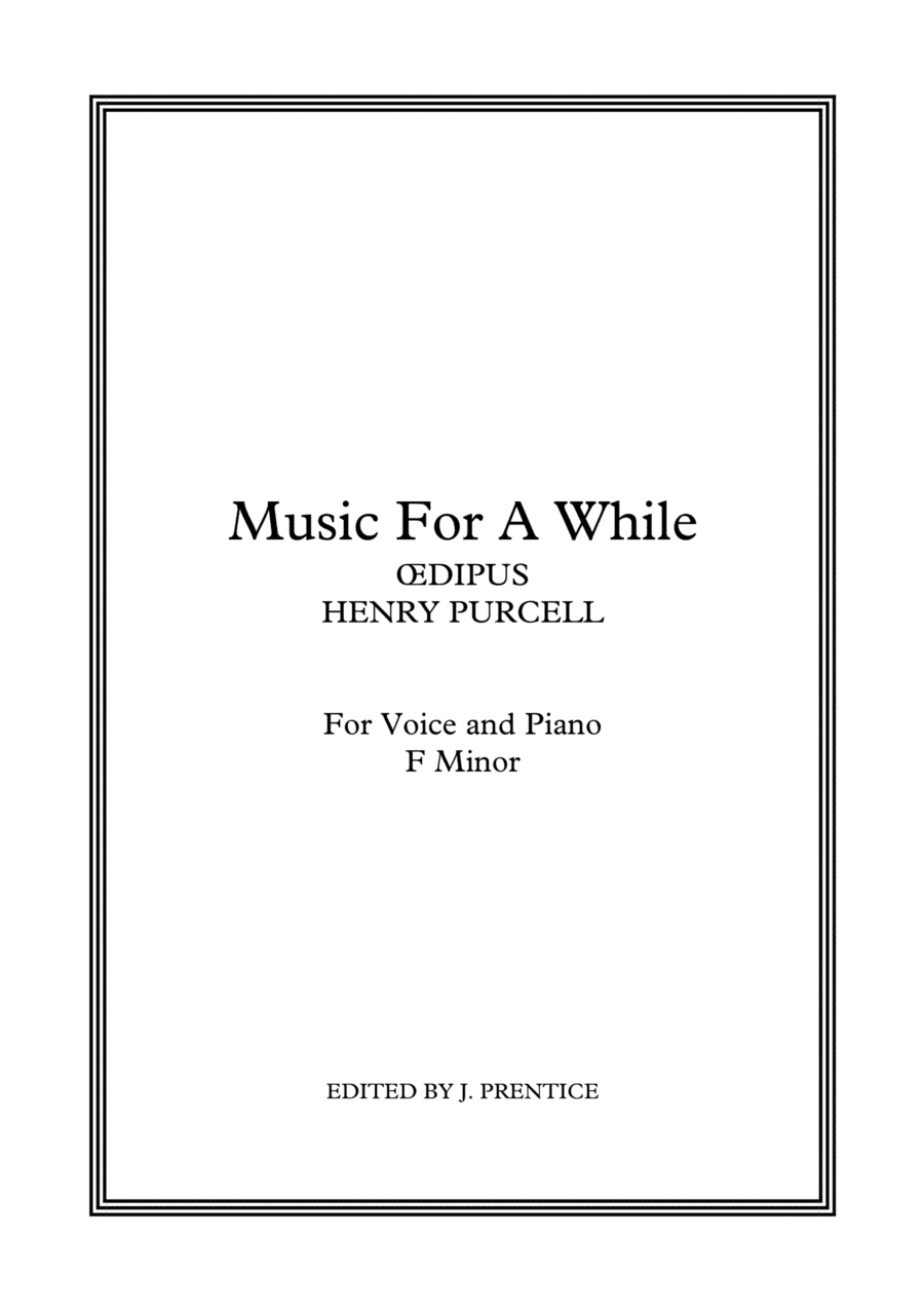 Music for a While (F Minor) (arr. Jonathan Prentice)