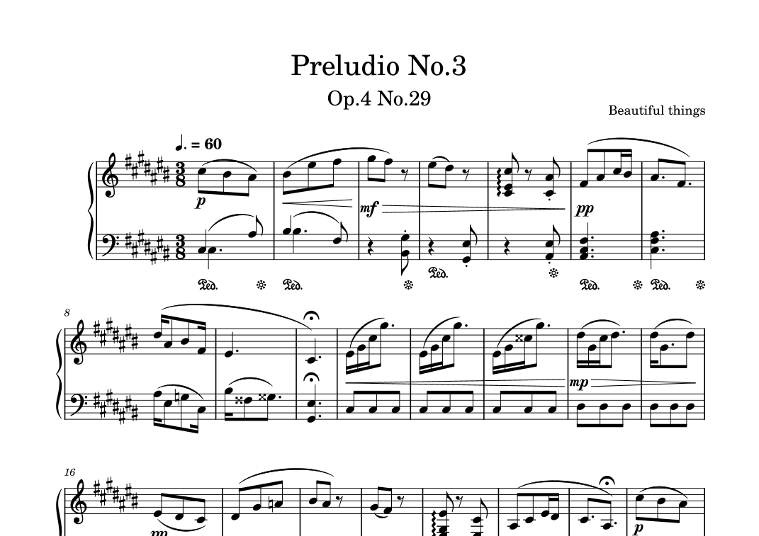 Preludio No.3-Beautiful things Op.4 No.29