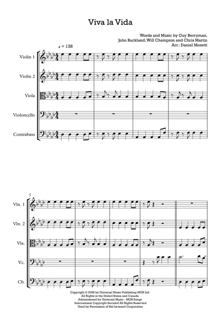 Viva La Vida (arr. Daniel Moretti)