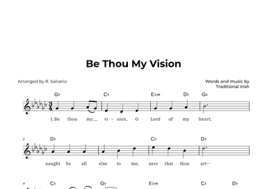 Be Thou My Vision (Key of G-Flat Major) (arr. R. Salvario)