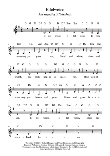 Edelweiss (arr. F Turnbull)