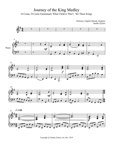 Journey Of The King (piano part only) (arr. Sandra Zylstra)