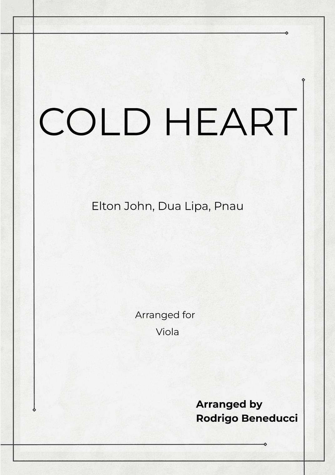 Cold Heart (pnau Remix) (arr. RODRIGO BENEDUCCI)