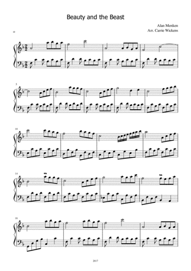 Beauty And The Beast (arr. Carrie Wickens)