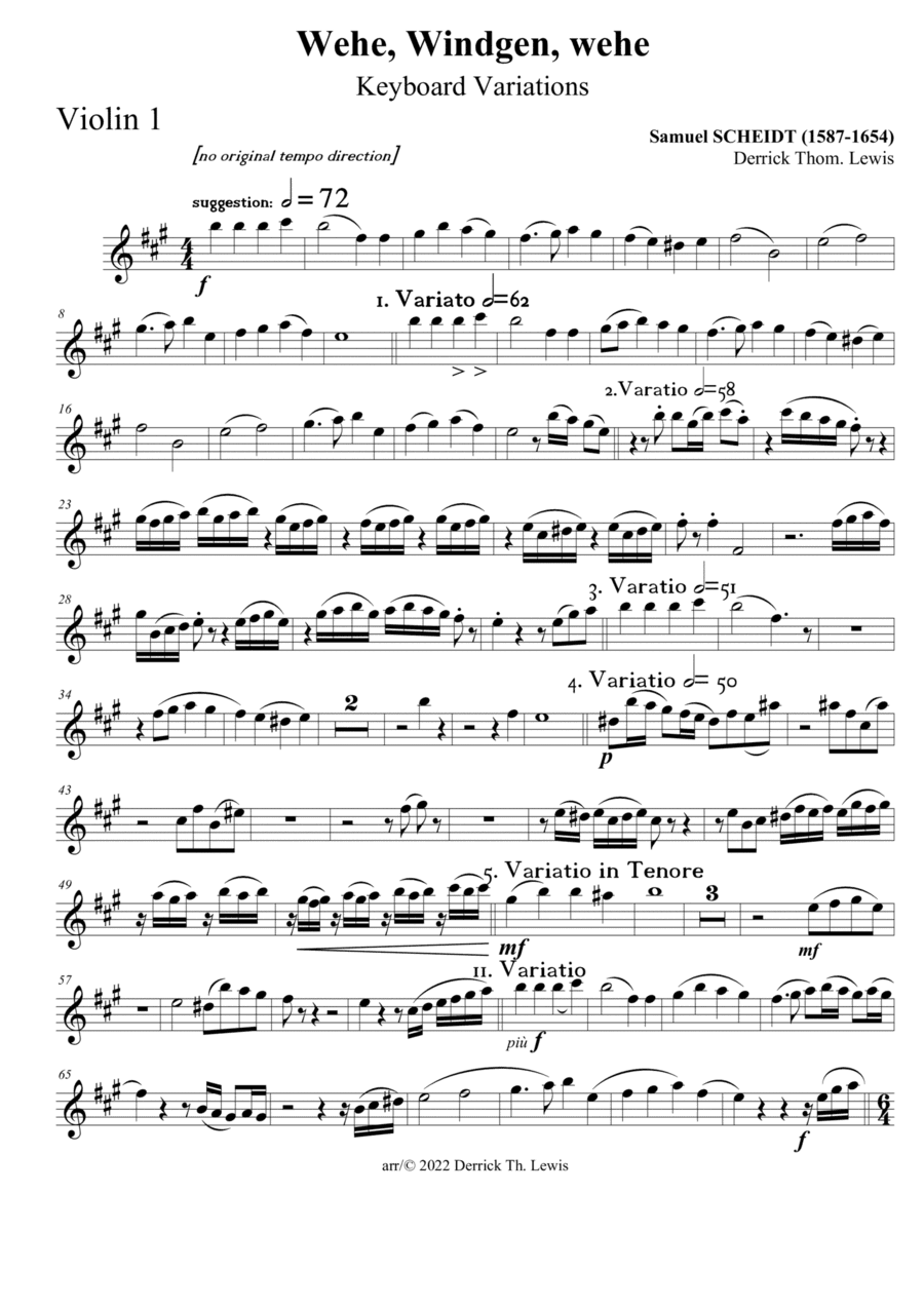 Blow Winds, Blow (Wehe, Windgen, wehe) (arr. Derrick Thom. Lewis)