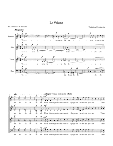 La Valona - Arr.: Fernando R. Raudales (arr. Fernando R. Raudales)