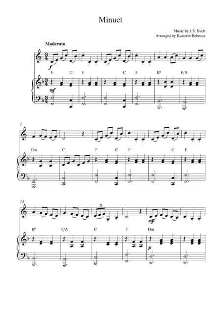 Minuet (in G major) (arr. Kaiserin Rebecca)