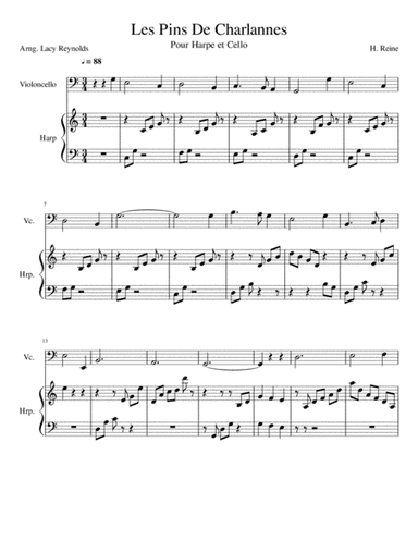 Les Pins De Charlannes Duet harp and violin (arr. Lacy Reynolds)