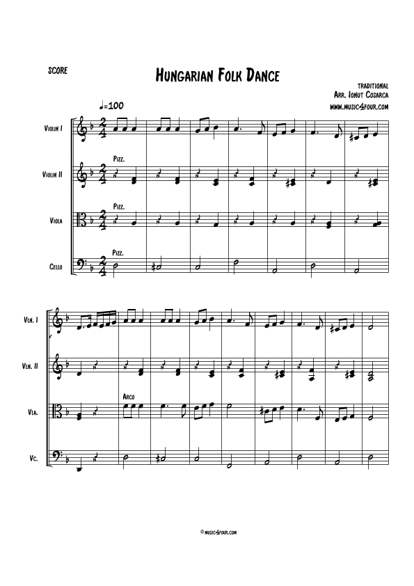 Hungarian Folk Song (arr. Ionut Cosarca)