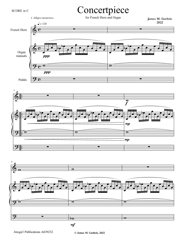 Guthrie: Concertpiece for French Horn & Organ