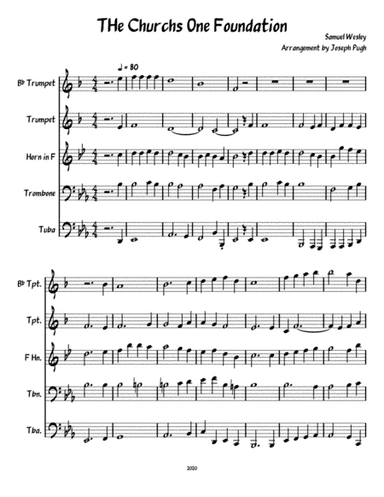 The Church's One Foundation /Brass Quintet (arr. Joseph Pugh)