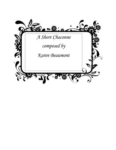 A Short Chaconne (manuals only)