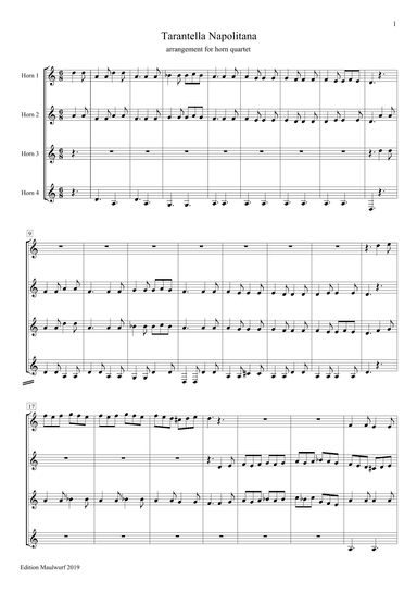Tarantella Napolitana (arr. Edition Maulwurf)