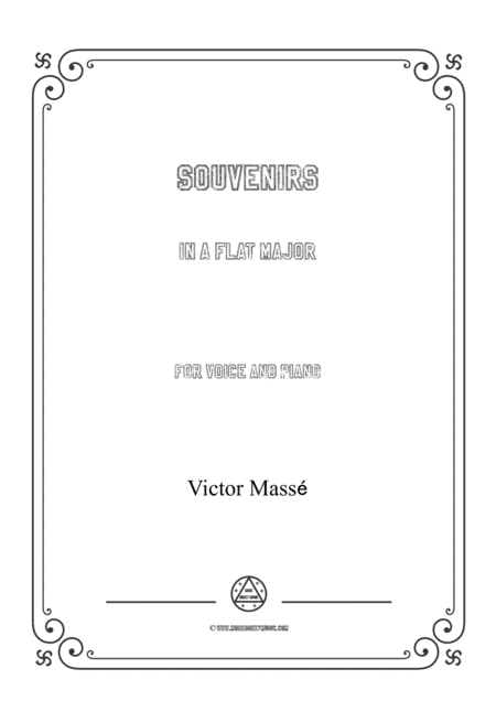 Masse-Souvenirs in A flat Major,for Voice and Piano (arr. MSM)