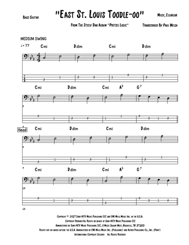 East St. Louis Toodle-oo (arr. Accubass)
