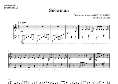 Snowman (arr. Tobiáš Malý)