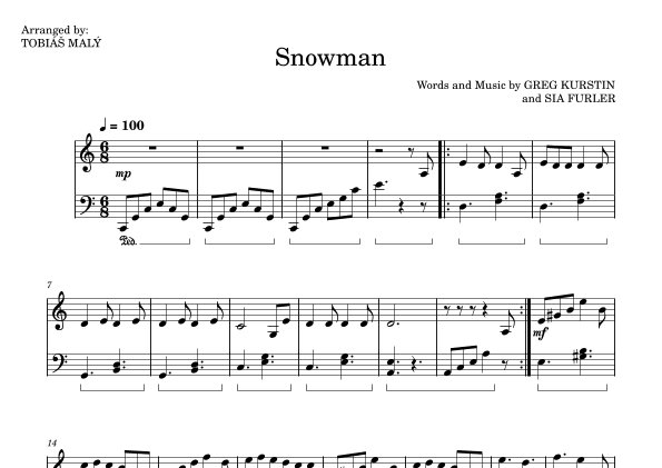 Snowman (arr. Tobiáš Malý)