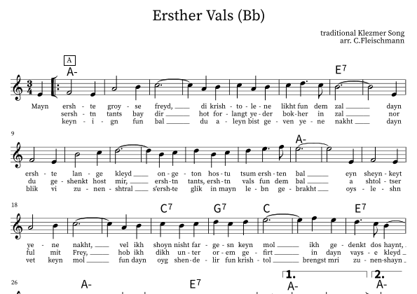 Ershter Vals (arr. Christoph Fleischmann)