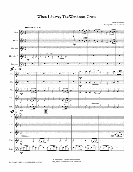 When I Survey The Wondrous Cross (arr. James Gilbert)