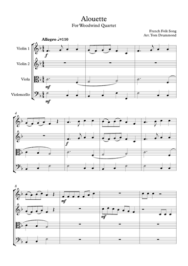 Alouette (arr. Tom Drummond)