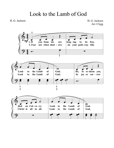 Look to the Lamb of God (arr. Colleen Clegg)