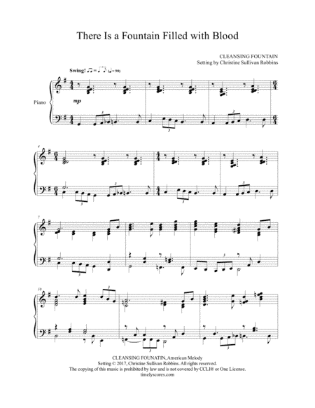 There Is a Fountain Filled with Blood (arr. Christine Sullivan Robbins)
