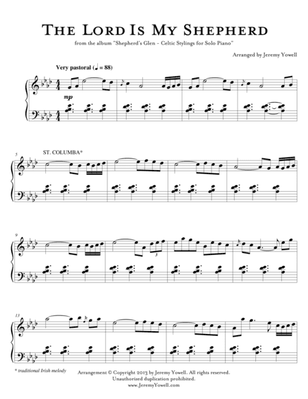The Lord Is My Shepherd (arr. Jeremy Yowell)