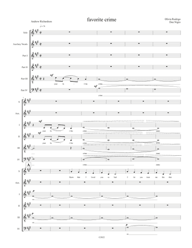 Favorite Crime (arr. Andrew Richardson)