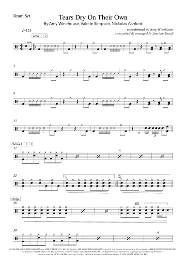 Tears Dry On Their Own (arr. Joeri de Graaf)