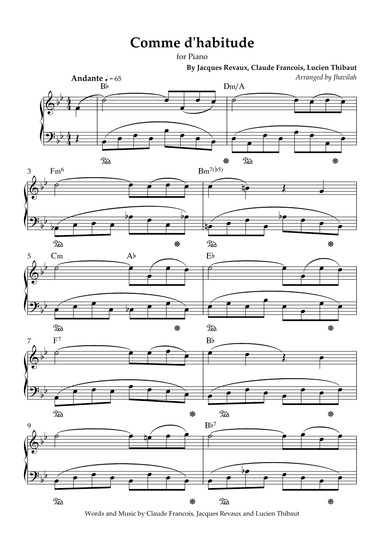 Comme D'habitude (arr. F.J)