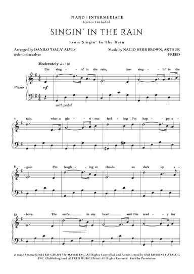 Singin' In The Rain (arr. Danilo "Daca" Alves)