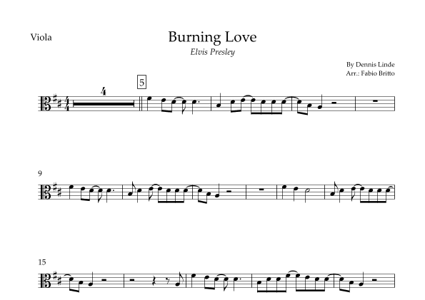 Burning Love (arr. Fabio Britto)