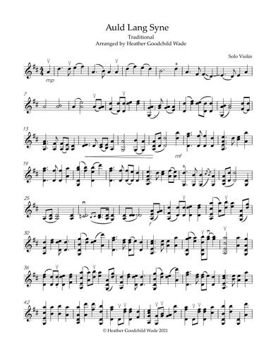 Auld Lang Syne (arr. Heather Goodchild Wade)