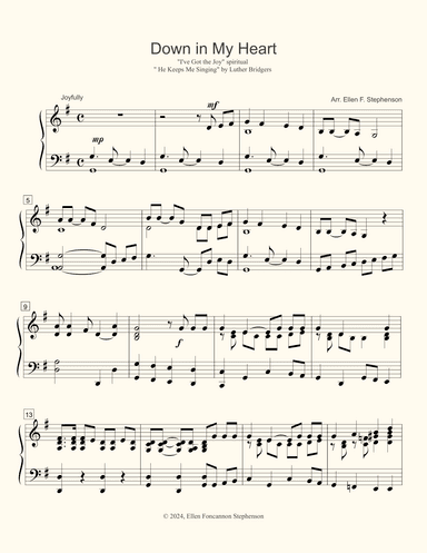 Down in My Heart (I've Got the Joy) (arr. Ellen Foncannon Stephenson)